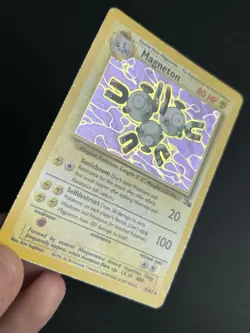 Pokemon TCG Magneton 11/62 Fossil Holo MP - Image 3