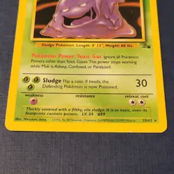 Pokemon Muk 28/62 Fossil Regular Moderately Played *FREE SHIPPING* - Image 3