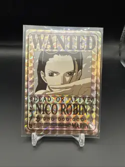 2024 One Piece Nico Robin - Holographic Sticker Card - Wanted Dead or Alive 🔥 - Image 1