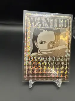 2024 One Piece Nico Robin - Holographic Sticker Card - Wanted Dead or Alive 🔥 - Image 2