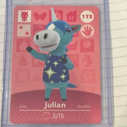 Animal Crossing Julian Amiibo Card 173 Nintendo Standard Card Stock - Image 3