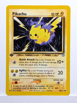 Pikachu 70/111 Neo Genesis 1st Edition Vintage Pokemon Card 2000 WOTC - NM - Image 1