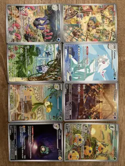 Pokemon Full Art Illustration Lot of 8 Rare Cards Near Mint - Image 1