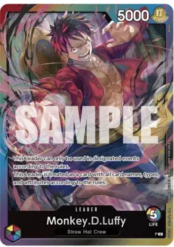 One Piece Card Game Monkey D Luffy P-043 2nd Anniversary Promo Sealed - Image 3