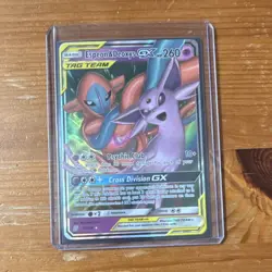 Pokemon Espeon & Deoxys GX TAG TEAM Ultra Rare Holo Card Sm-Unified Minds 72/236 - Image 1