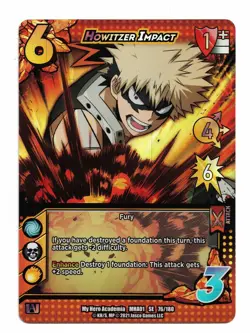 UniVersus Card Howitzer Impact My Hero Academia MHA01 SE 76/180 Starter Foil! NM - Image 1