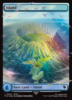 Island - Chocobo Track Foil FIC NM MTG - Image 1