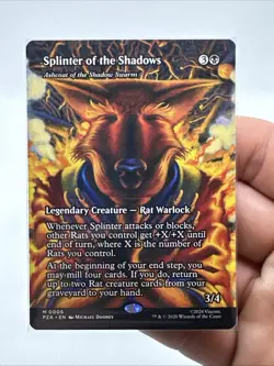 Splinter of the Shadows - Ashcoat of the Shadow Swarm (Borderless) Mtg Tmnt - Image 2