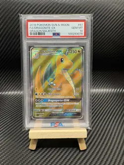 PSA 10 Pokemon TCG Dragonite GX Dragon Majesty Card 67/70 Gem Mint Full Art - Image 1