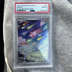 Pokemon TCG Minior Card Holo Illustration Rare, Paradox Rift 201/182 - Image 3