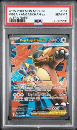 2025 POKEMON MEGA KANGASKHAN EX MEG EN-MEGA EVOLUTION ULTRA RARE #164 PSA 10 - Image 2