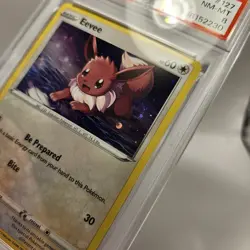Pokemon Rare Eevee Fart Swirl Holo SWSH127 Evolving Skies Promo PSA 8 Near Mint - Image 3