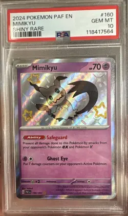 Pokemon Mimikyu 160/091 SV: Paldean Fates Holo Psa 10 - Image 2