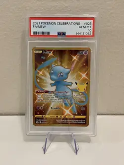 PSA 10 Mew 25/25 Full Art Holo Celebrations Gold Secret 2021 Pokemon Gem Mint - Image 1