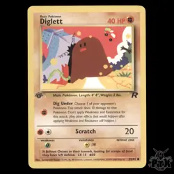 Diglett #52/82 1st Edition Team Rocket NM/Near Mint Pokemon 2000 - Image 1