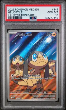 2025 POKEMON MEG EN-MEGA EVOLUTION ILLUSTRATION RARE #143 HELIOPTILE PSA 10 - Image 1