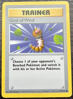 Shadowless Gust of Wind 093/102 Pokemon TCG WOTC Base Set MINT - Image 1