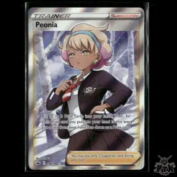 Peonia (Full Art) 196/198 SWSH06: Chilling Reign NM Pokemon 2021 - Image 1
