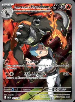 Team Rocket's Houndoom - 191/182 Illustration Rare - Pokemon Destined Rivals NM - Image 1