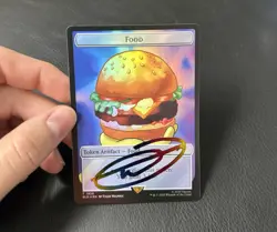 Magic The Gathering: Spongebob Foiled Food Token signed by Tyler Walpole - Image 1