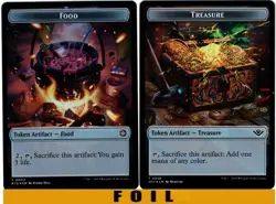 FOOD \ TREASURE Token ** FOIL ** #04/14 - Outlaws of Thunder Junction - NM MTG - Image 1