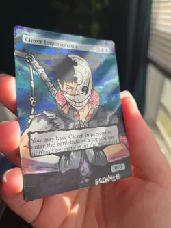 MTG Hand Painted Alter Naruto Obito Clever Impersonator by BrinnieMakes Magic th - Image 2