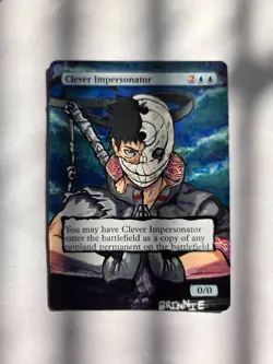 MTG Hand Painted Alter Naruto Obito Clever Impersonator by BrinnieMakes Magic th - Image 4