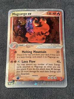 Pokemon TCG Magcargo EX Holo Rare Card - Image 1