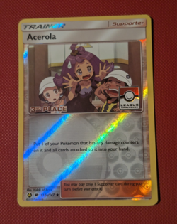 Pokemon TCG - Acerola - 3rd Place League Challenge Promo 112a - Burning Shadows - Image 1