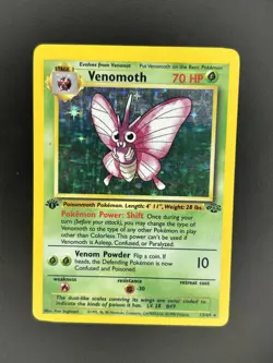 Pokemon TCG - 1st Edition Venomoth MP Holo 13/64 | Jungle - Image 1