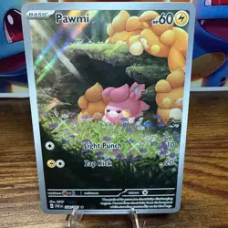 Pokemon TCG Pawmi Full Art Card 226/091 Paldean Fates Pack To Sleeve NM Fresh - Image 1