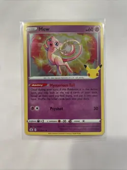 Pokemon TCG Mew 011/025 Celebrations 25th Anniversary Holo Rare NM - Image 1