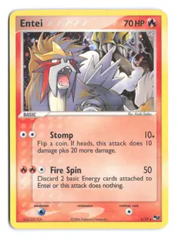 Pokemon TCG Entei 001/017 POP Series 2 Holo - Image 1