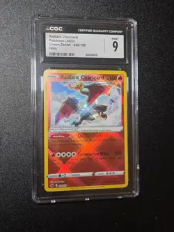 Radiant Charizard 020/159 Holo Crown Zenith Pokemon CGC Mint 9 - Image 1