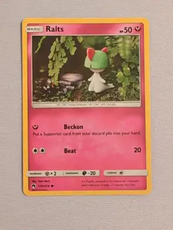 Ralts #139/214 Pokemon TCG Common Lost Thunder Lightly Played - Image 1