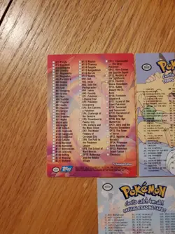 2000 Topps Pokemon Checklists Very Nice Condition - Image 5