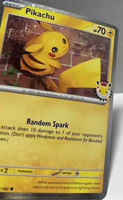2026 Pokemon Day 30th Anniversary Pikachu 051 Stamped Promo Swirl Behind Ear💫 - Image 2