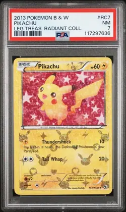 🔥 2013 Pokemon Legendary Treasures Pikachu Radiant Collection #RC7 PSA 7 - Image 1