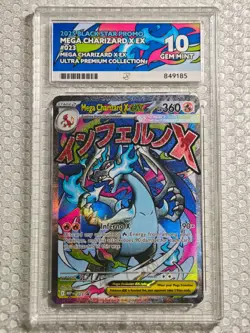 Pokemon Tcg Mega Charizard X EX 023 UPC Promo Graded ACE 10 - Image 1