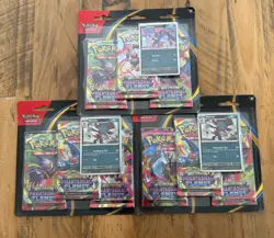 Pokemon TCG Phantasmal Flame Triple Blister – 2 x Weavile & 1 x Sneasel - Image 1