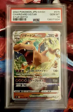 Pokemon Charizard VSTAR 015/100 S9 Star Birth Triple Rare Holo Japanese PSA 10 - Image 1