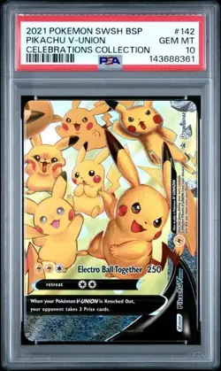 PSA 10 2021 Pokemon Pikachu V-Union Celebrations English Sequential Set - Image 2