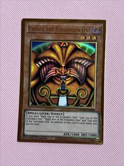 Yugioh Exodia the Forbidden One MGED-EN005 Premium Gold Rare 1st Edition NM - Image 1