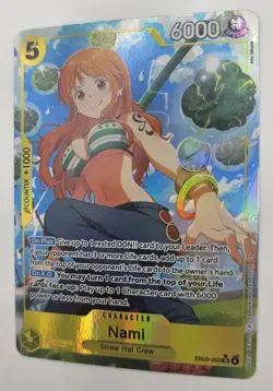 Bandai One Piece Card Game NAMI EB03-053 Special Holo SR - Image 3