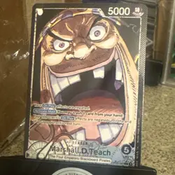 One Piece Marshall.D.Teach OP09-081 Leader Alternative Art English - Image 3