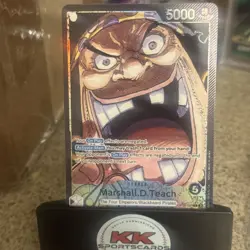 One Piece Marshall.D.Teach OP09-081 Leader Alternative Art English - Image 4