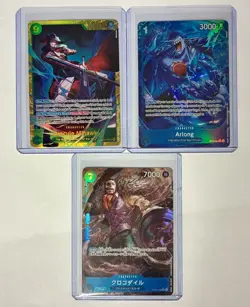 One Piece TCG - Mihawk OP04 SEC, Arlong OP14, Crocodile OP09 (JP) - Image 1