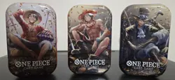 ONE PIECE OP-13 TIN PACK VOL.2 (SET OF 3) & OP-14 20 COUNT BLISTER PACK LOT!! - Image 3
