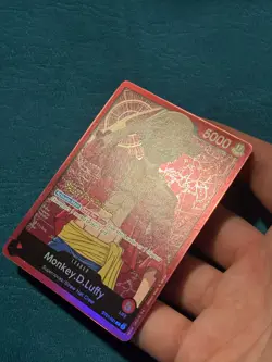 One Piece TCG Monkey.D.Luffy ST01-001 Leader Super Pre-Release NM - Image 3