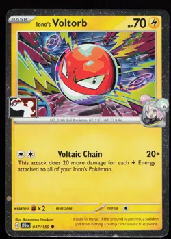 Iono's Voltorb 047/159 Promo,FOIL Prize Pack Series Cards Pokemon Card - Image 1